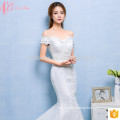 Cheap Trumpet Pure White Wedding Dresses Made in China